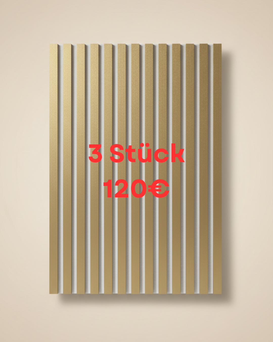Akustik Wandpaneel Weiß Gold 275×60 cm – Premium Akustik & Schalldämmung