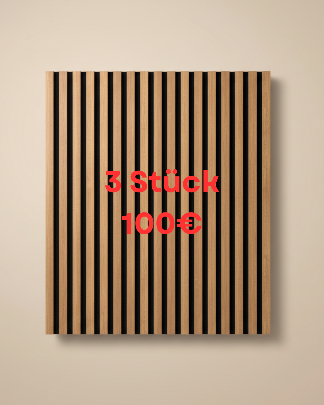 Akustik Wandpaneel Italienische Eiche 275×60 cm – Natürliches Holzdesign mit Schallabsorption