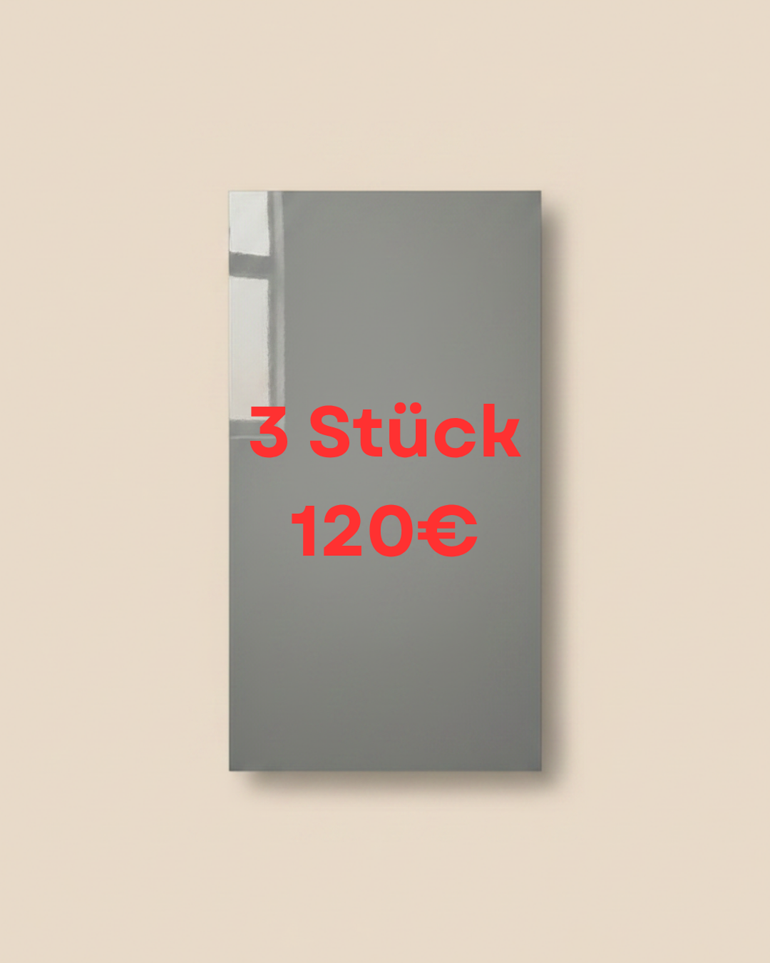 Alu Metallic Gray PVC Wandpaneel 260 x 122 cm – Hochglanz in Metallic-Grau, Modern & Elegant