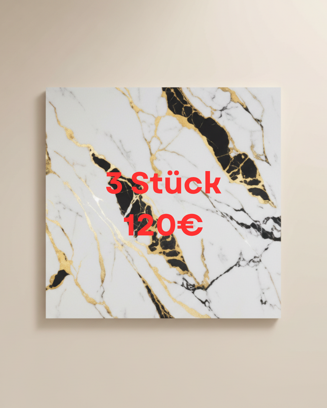 PVC nástěnný panel Carrara Paris 260 x 122 cm – Bílý zlatý mramorový vzhled, voděodolný & elegantní