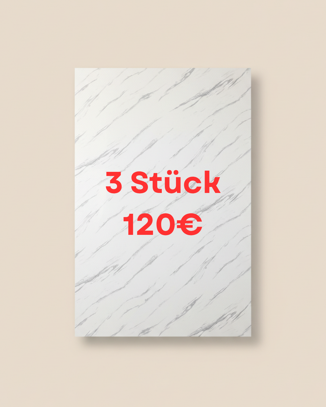 Ice Frost PVC Wandpaneel Marmoroptik 260 × 122 cm - Weiß Grau PVC Paneel