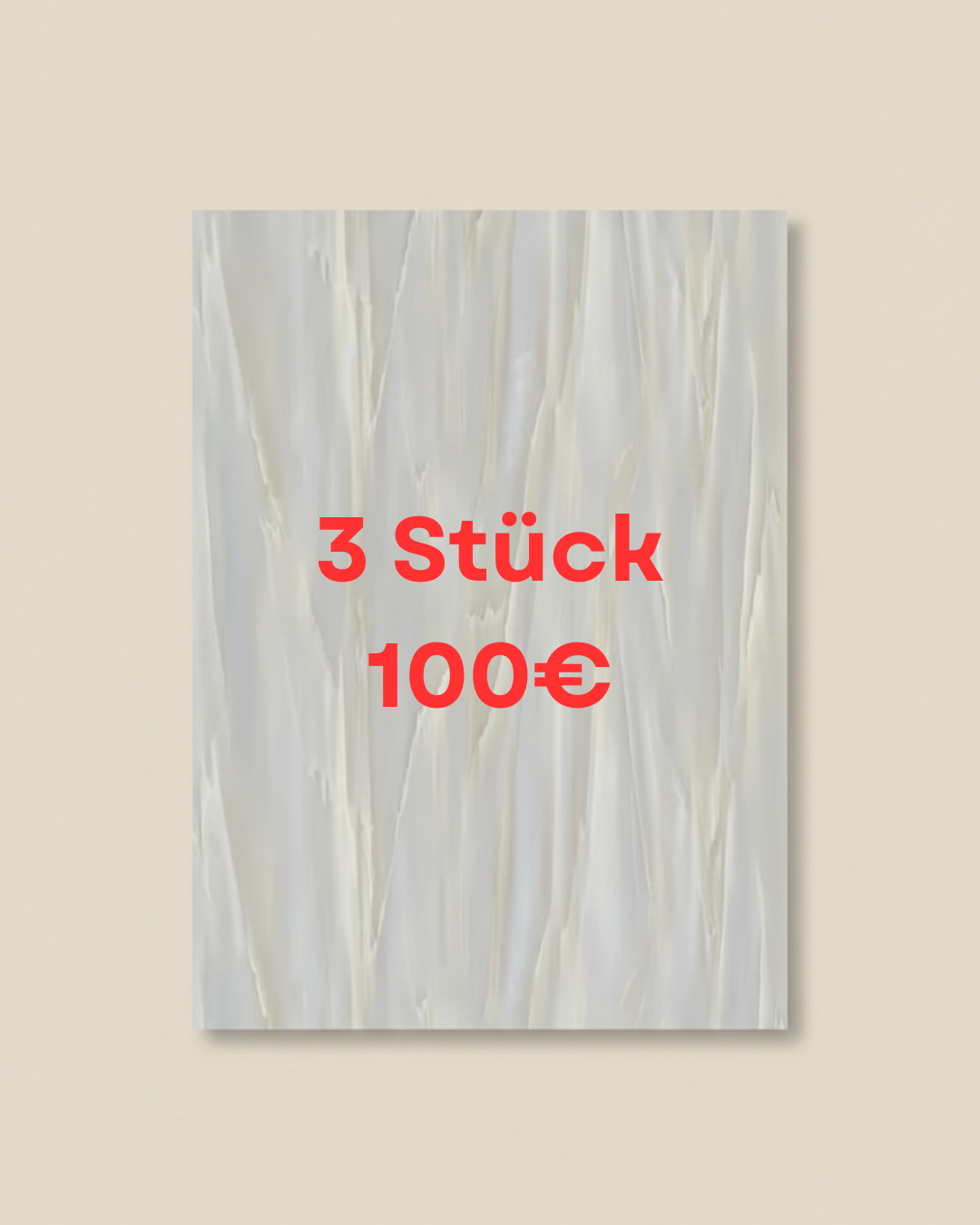 PVC Wandpaneel Moji Cream 260 x 122 cm – Edle Cremeoptik für moderne Räume