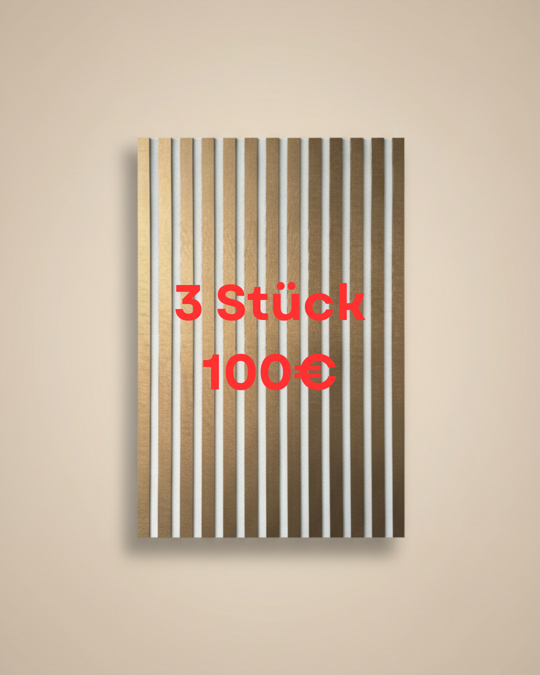 Akustik Wandpaneel Weiß Bronze 275 × 60 cm – Modernes Design & Schallabsorption