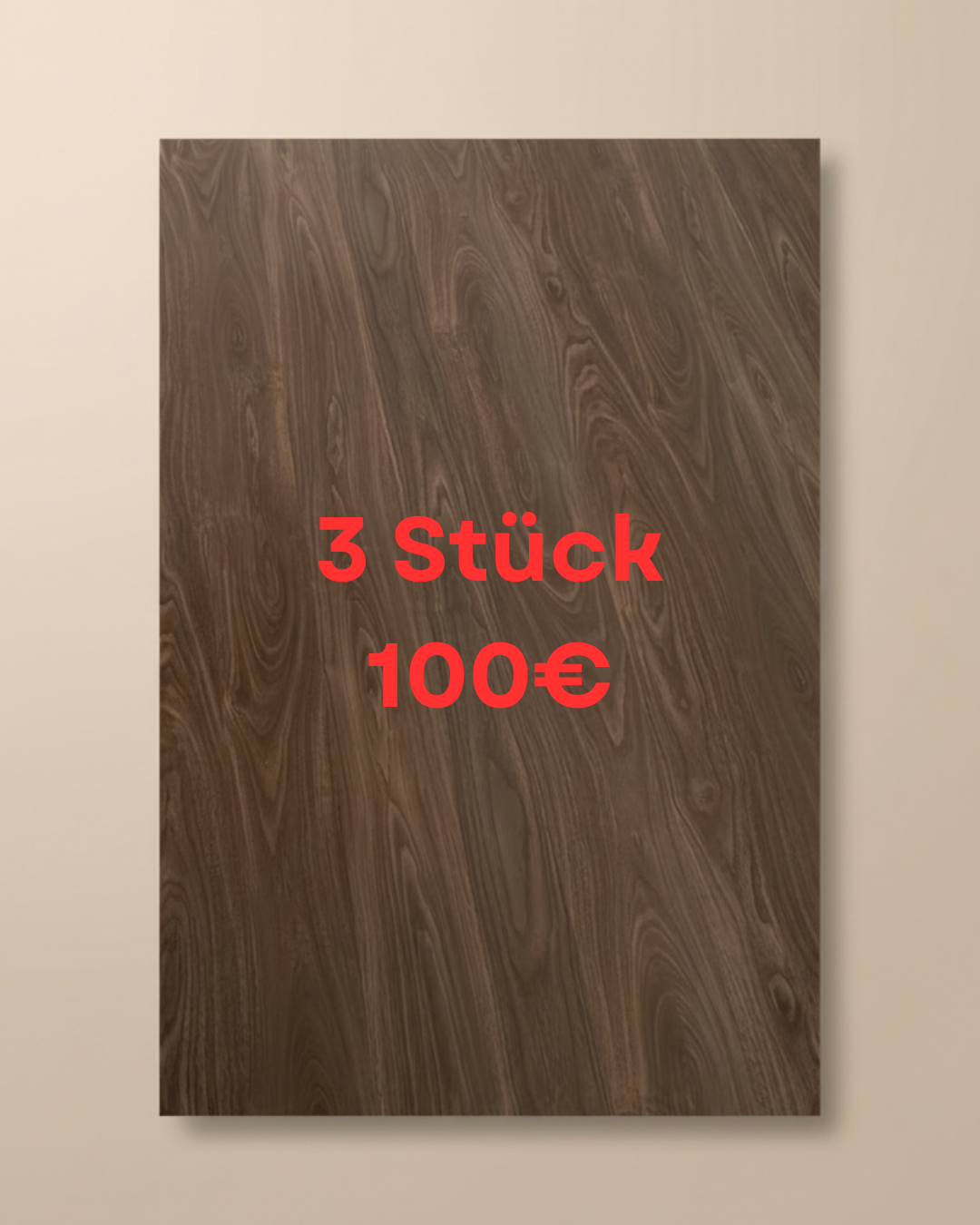 PVC Wandpaneel Nussbaum Holzoptik 280 × 122 cm – Wasserdicht & Fugenlos