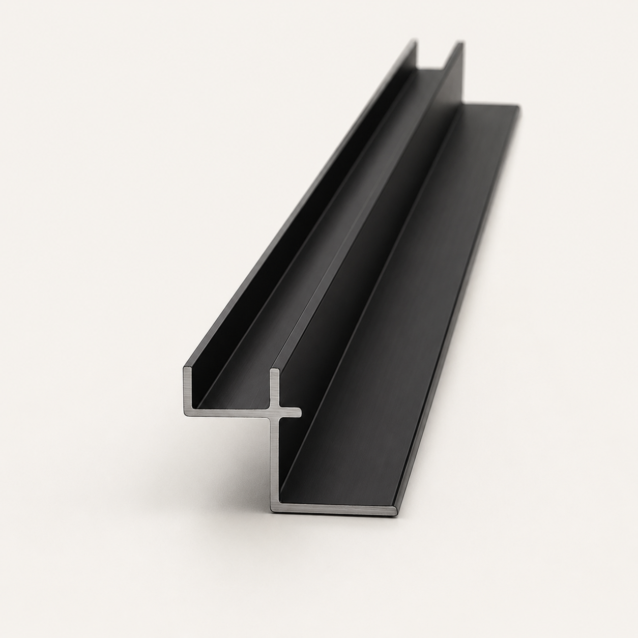 BambooCore Abschlussprofil Schwarz 3 m – Endprofil für 5 mm WPC Wandpaneele