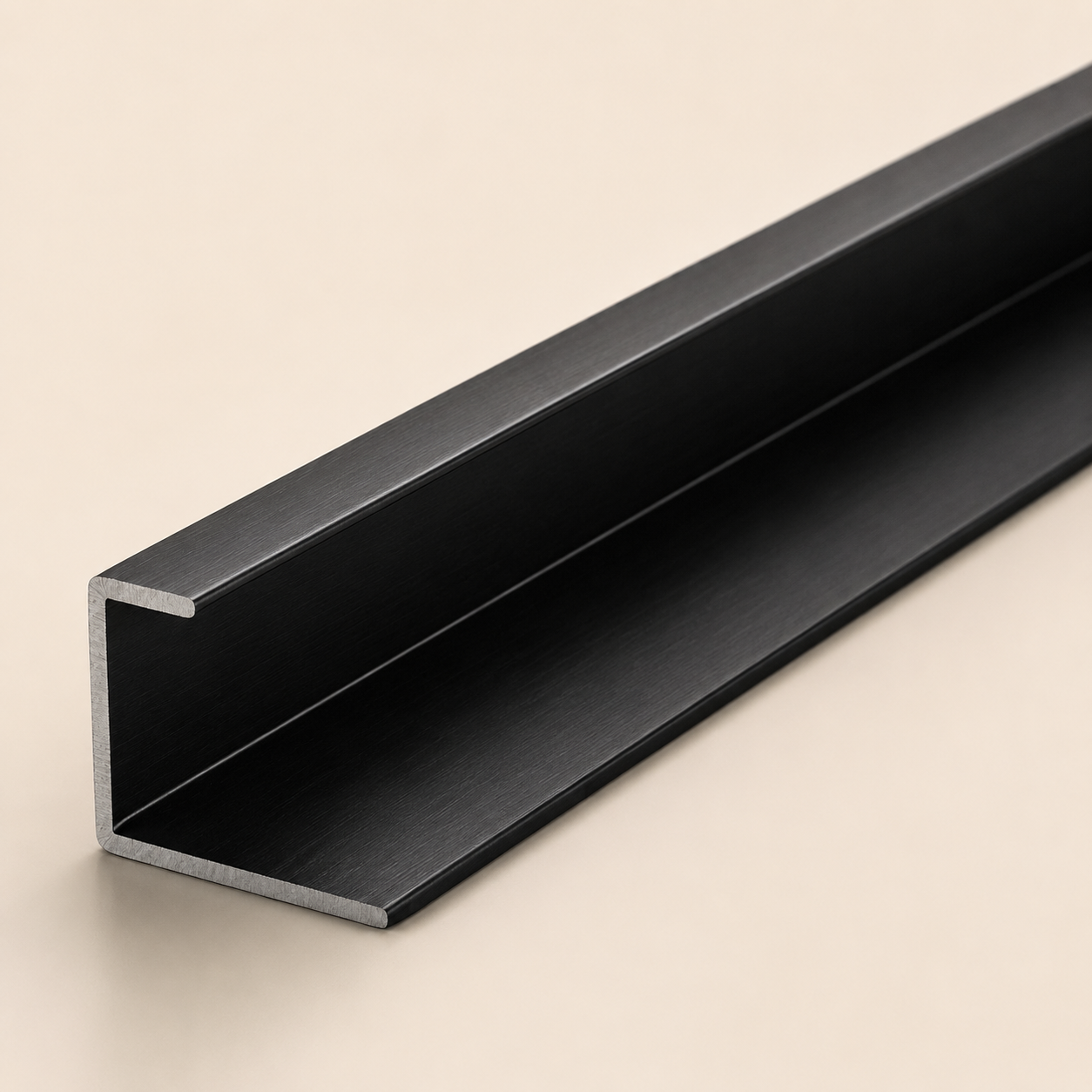 BambooCore Kantenprofil Schwarz 3 m – Contemporary Edge für 5 mm WPC Wandpaneele
