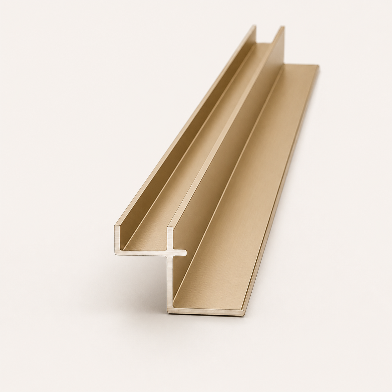 BambooCore Abschlussprofil Champagner 3 m – Endprofil für 5 mm WPC Wandpaneele