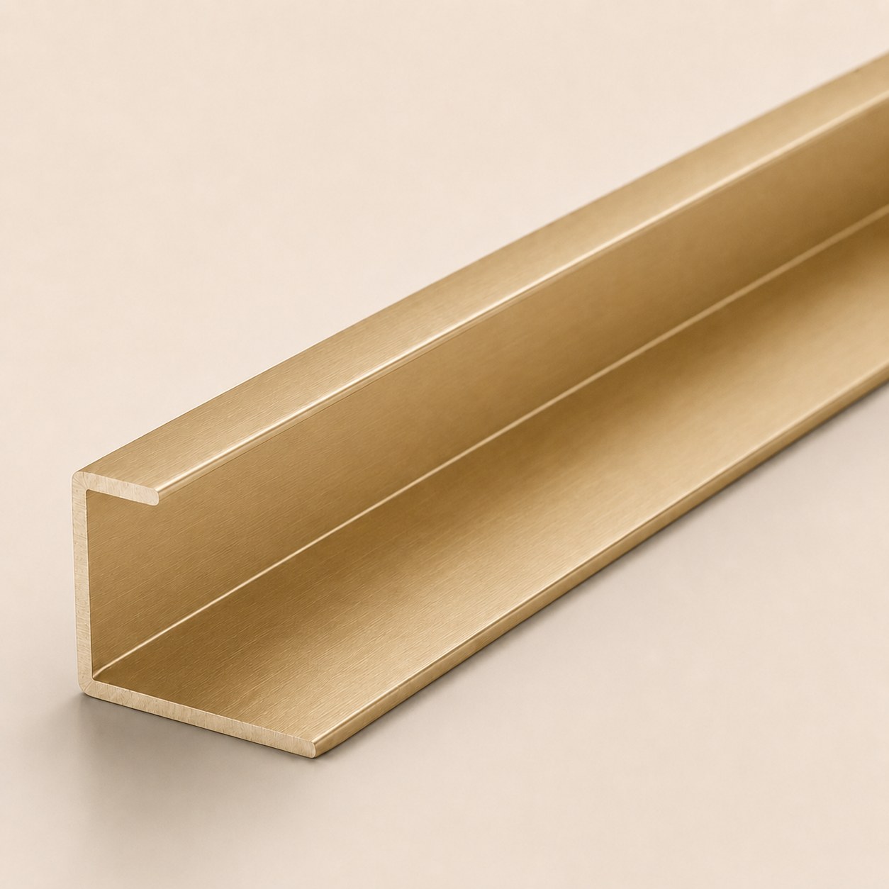 BambooCore Kantenprofil Champagner 3 m – Contemporary Edge für 5 mm WPC Wandpaneele