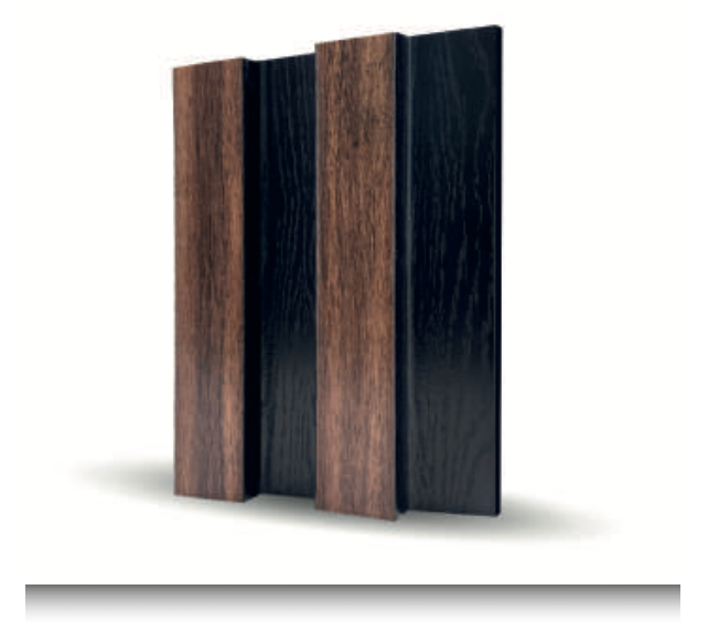 MDF Wall Cladding - Black Dark Wood Texture Decorative Interior Cladding