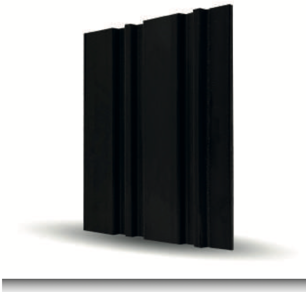Sort MDF-vægpanel 12 mm | Moderne dekorativ vægbeklædning