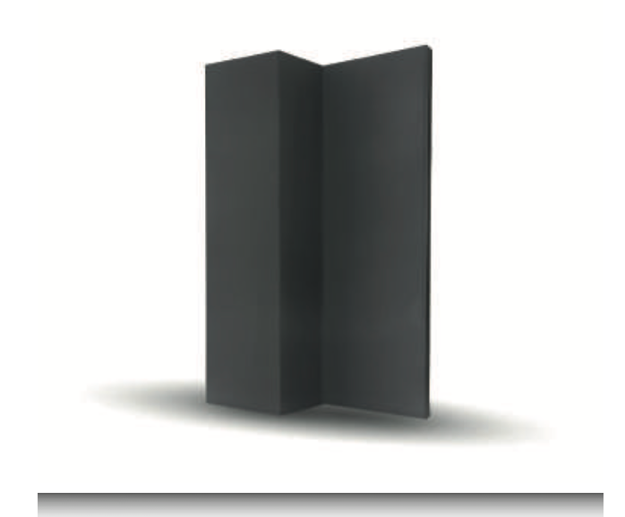 Anthrazit matt MDF Eckverkleidungsprofil 82 mm | Modernes dekoratives Eckprofil