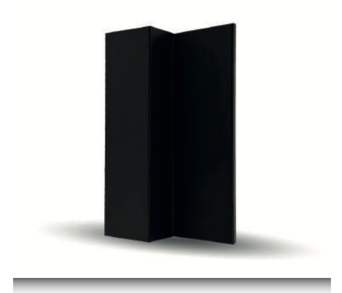 Sort MDF-hjørnepanelprofil 82 mm | Moderne og klar hjørneudførelse