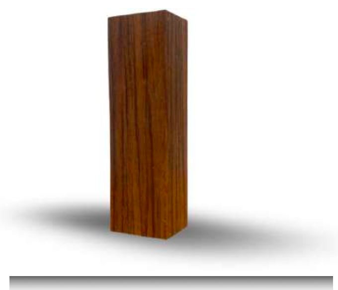 Ebenholz MDF Quadratisches Profil 4×4 cm | Dekoratives Wand- & Eckprofil