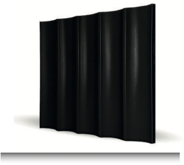 Černý MDF stěnový panel 15 cm | Matně černý moderní stěnový obklad