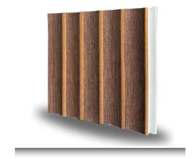 Dunkle Kiefer Gold MDF Wandplatte 15 cm | Luxus Wandverkleidung mit Goldstreifen