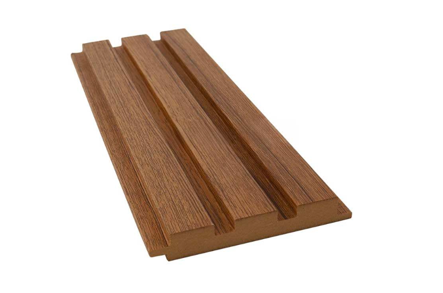 Nevada Honey Teak Wandpaneel | MDF Gestreiftes Dekorationspaneel 18x124x280 cm