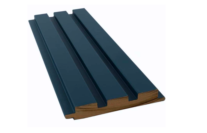 Nevada Parlement Blau MDF Wandpaneel - Modernes gestreiftes dekoratives Paneel 18x124 mm