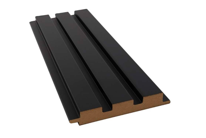 Nevada sort MDF vægplade 18mm x 124mm x 280cm