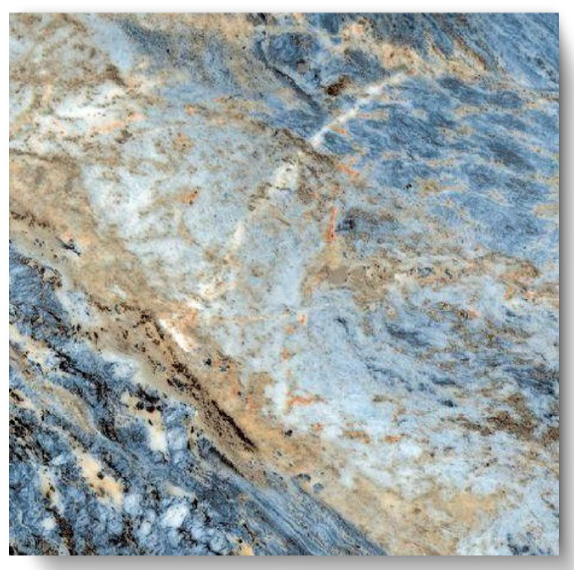 Blaue graue PVC-Wandplatte in Marmoroptik | Moderne Beschichtung mit Natursteinmuster | 122×244 cm