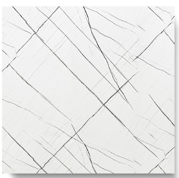 Hvide lineære PVC-vægpaneler i marmorlook | Moderne minimalistisk stenmønster | 260x120 cm