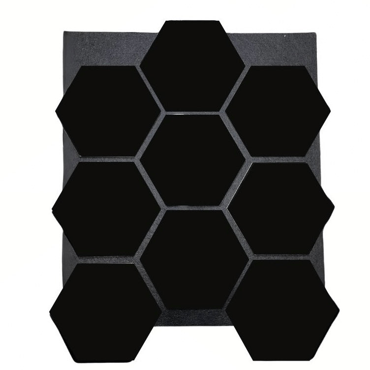 Hexagon Wandpaneel Schwarz 65 × 80 cm – Tiefschwarzes Design & Akustische Wirkung