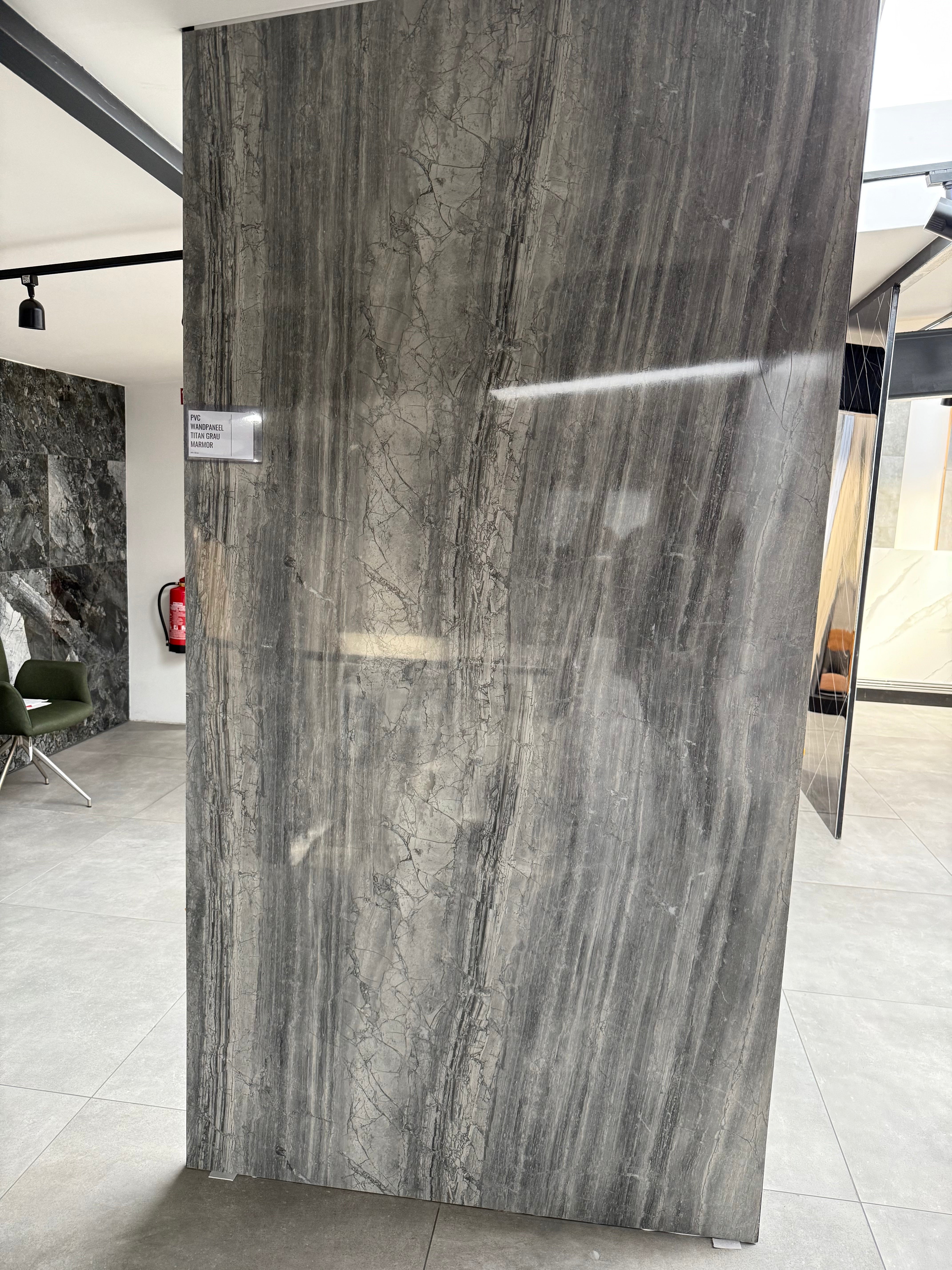 Panel ścienny PVC Titan szary marmur 280 × 122 cm – wodoodporny i nowoczesny