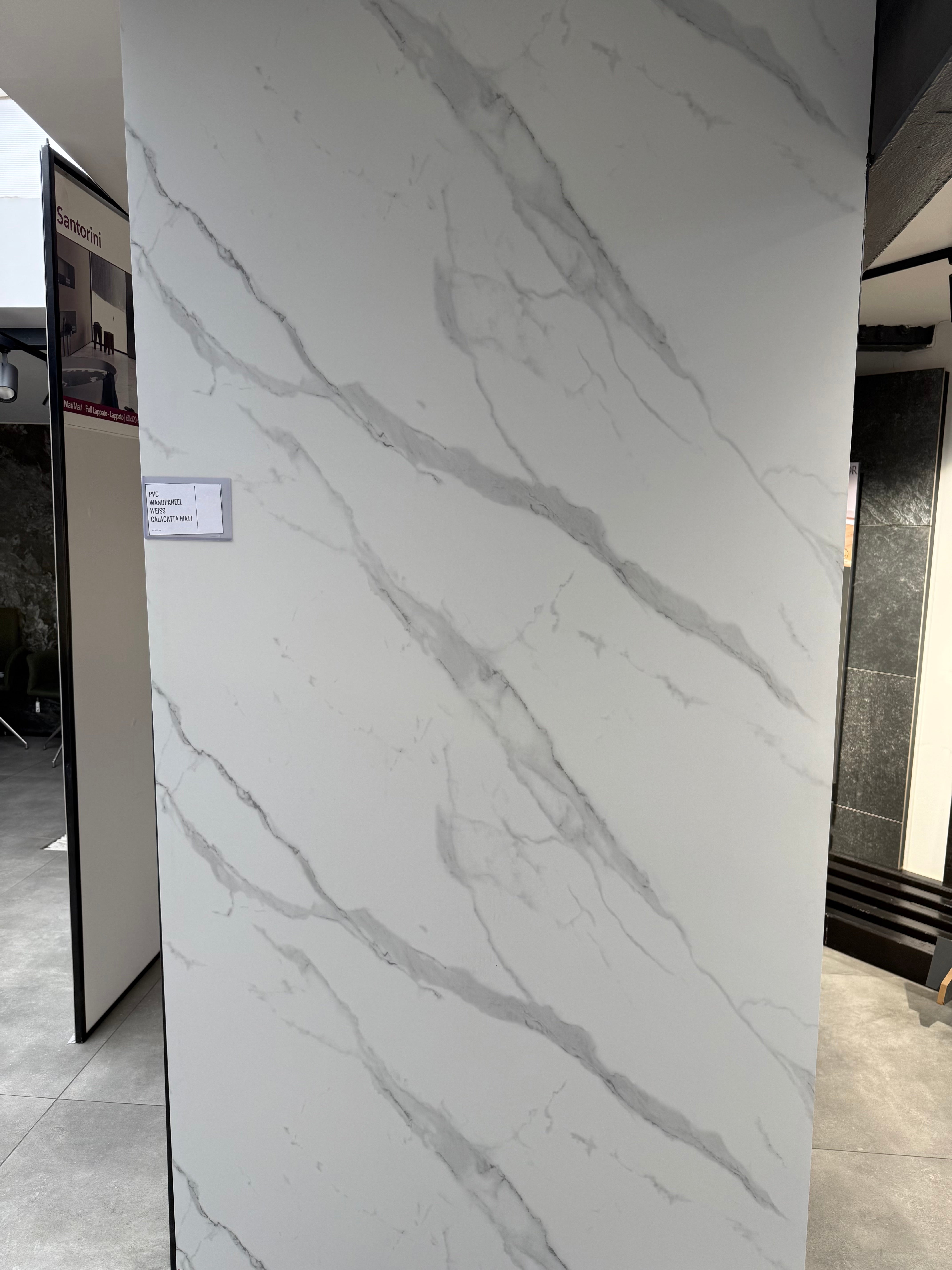 PVC Wandpaneel Weiß Calacatta Matt 260 cm x 120 cm – Marmoroptik
