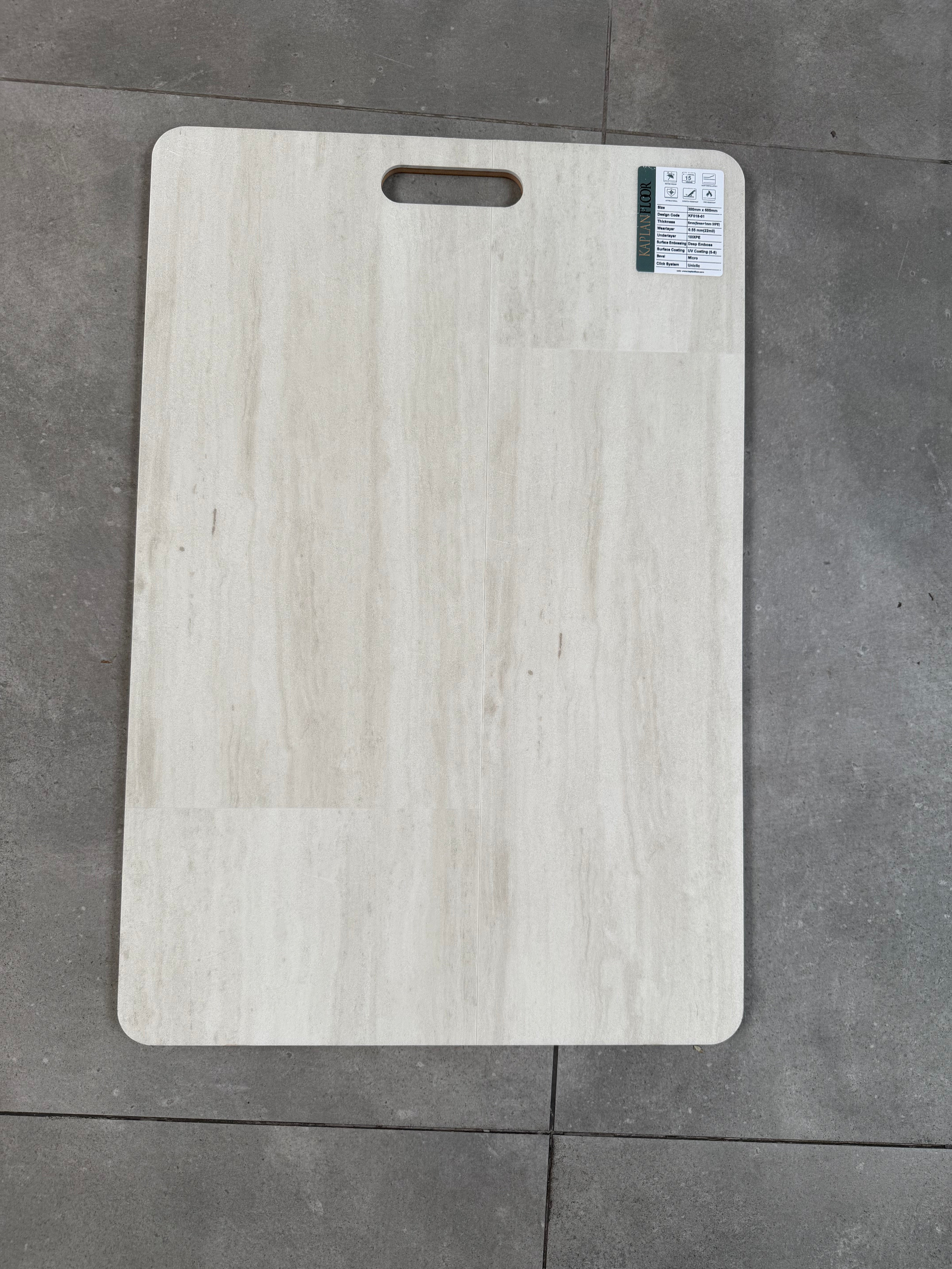 Travertin Weiß SPC Vinylboden – Wasserfester Klickboden 6 mm