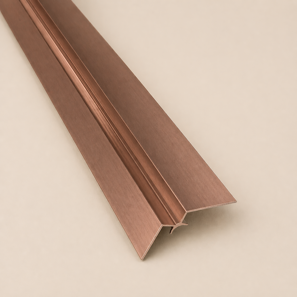 Indvendigt hjørneprofil bronze i aluminium 20 × 12 mm – 240 cm