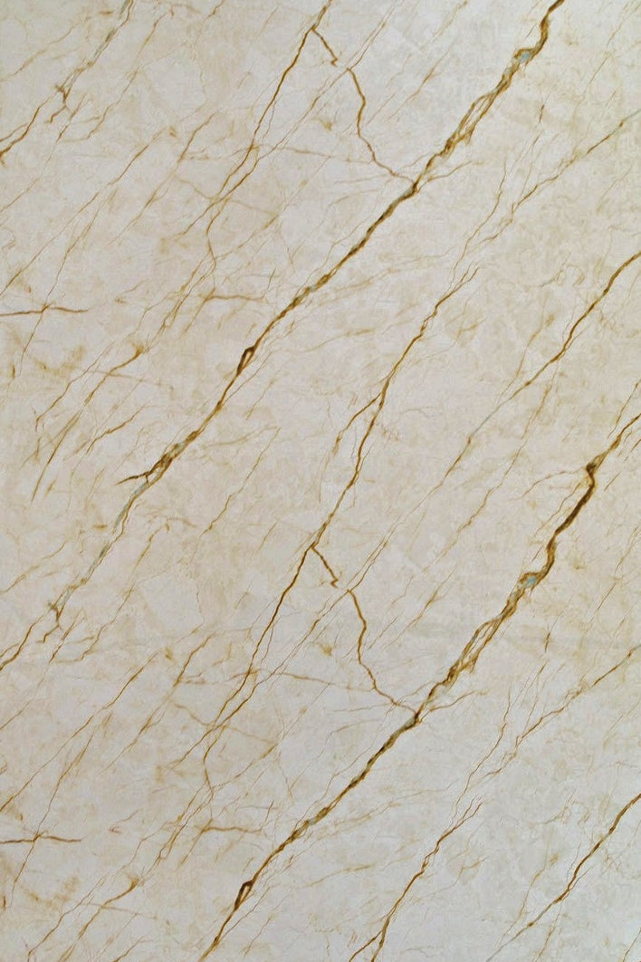 PVC stěnový panel 260 × 120 cm – Béžový mramorový vzhled (Bolzano Beige), voděodolný a bez spár