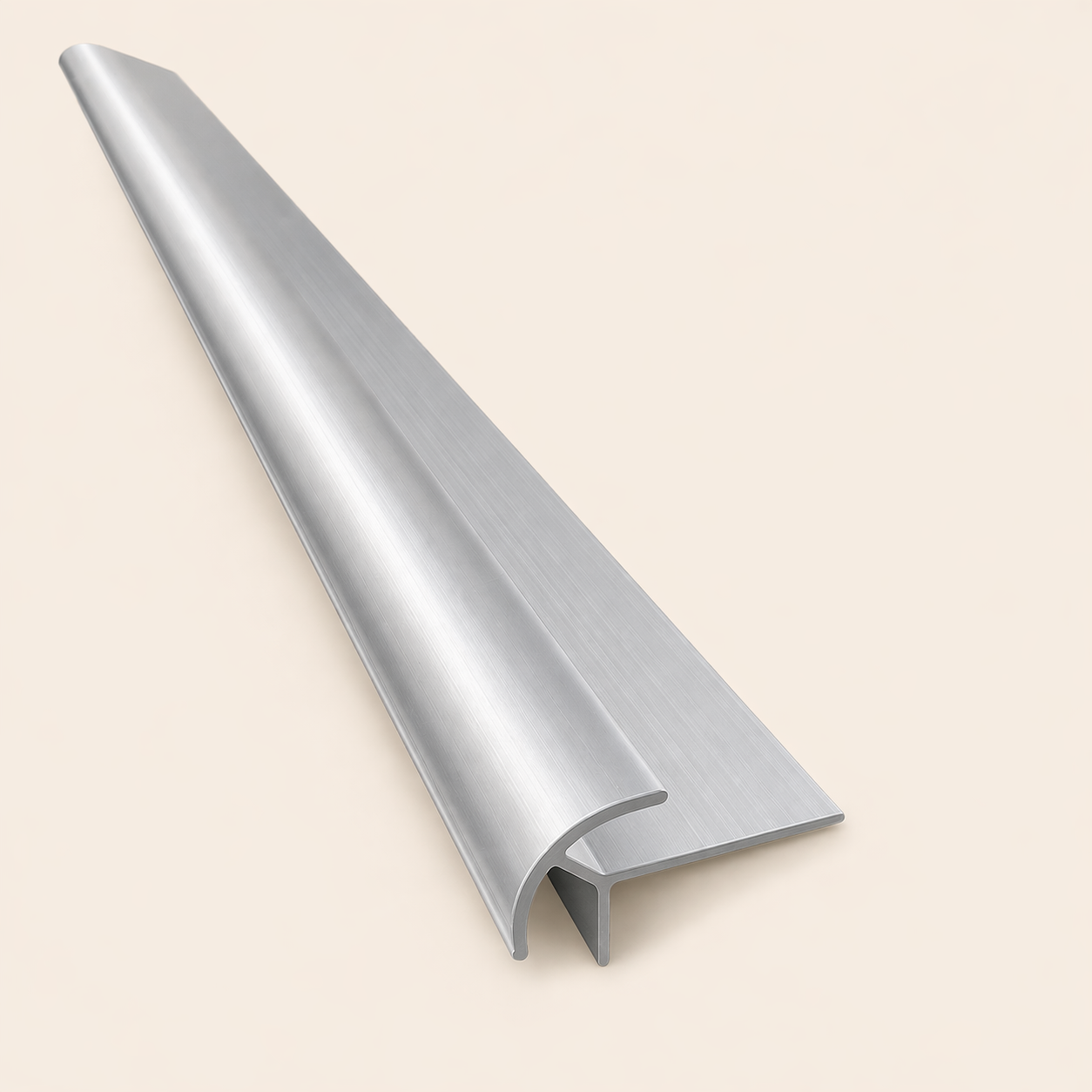 Aluminium udvendigt hjørneprofil sølv 20 × 12 mm – 240 cm