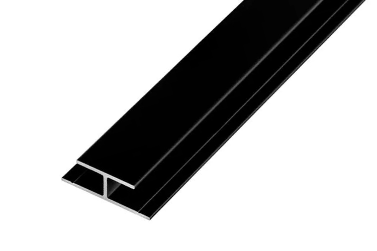 Aluminium H-Verbindungsprofil Schwarz 270 × 2,5 cm – Für PVC Wandpaneele