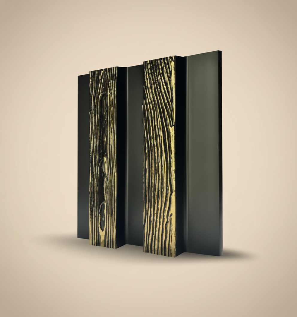 MDF-Wandverkleidungsplatte - Relief Gold-Effekt Dekorative Innenbeschichtung