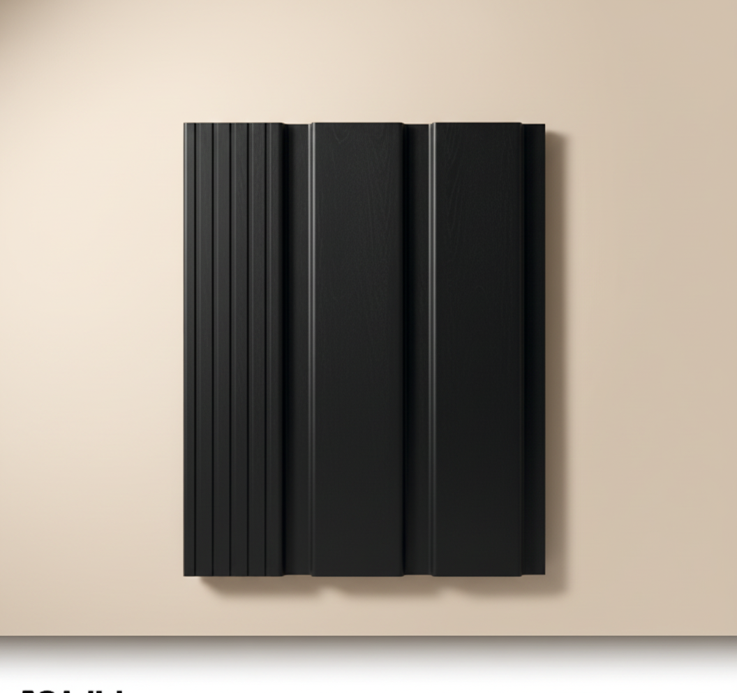 Dünne MDF-Wandverkleidung - Schwarz 1 cm Modern Minimal Style