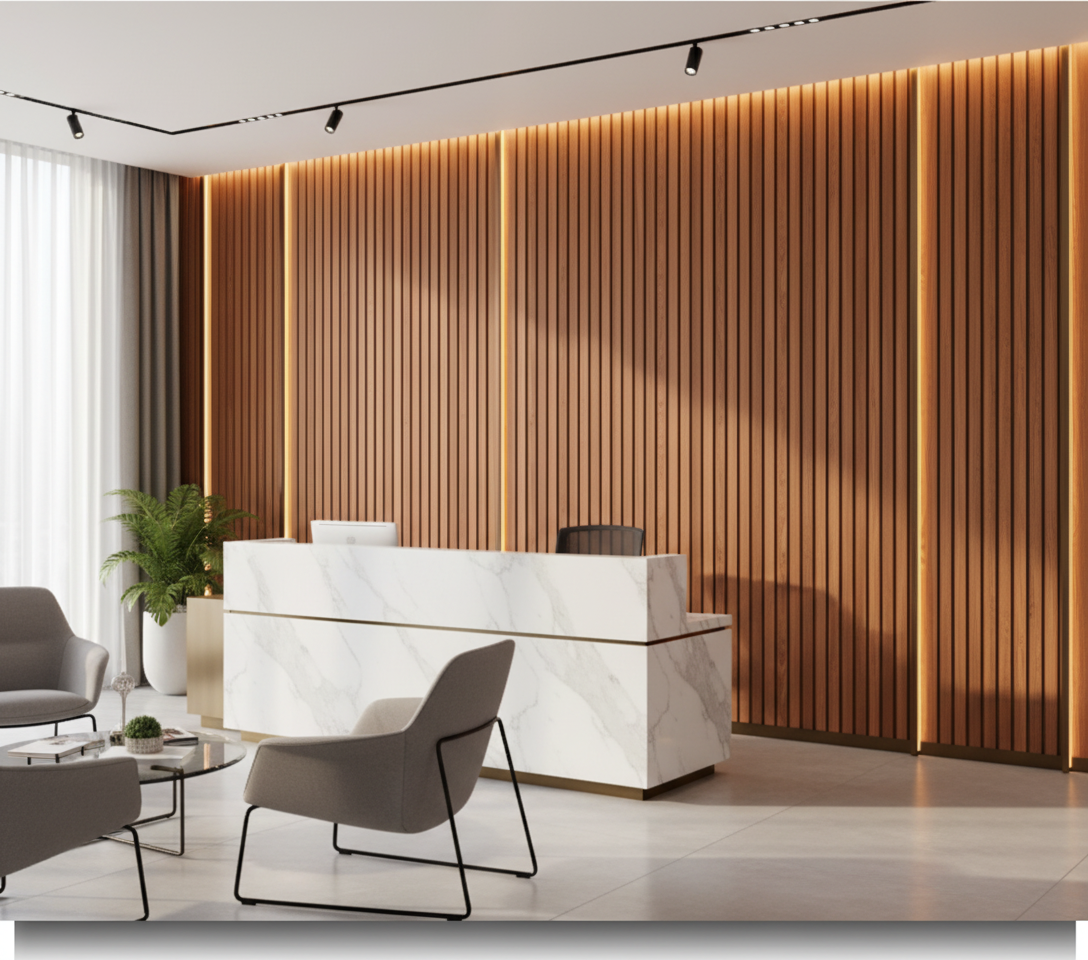 Kiefer Gold MDF Wandplatte 15 cm | Gold Detaillierte Holzoptik Moderne Beschichtung