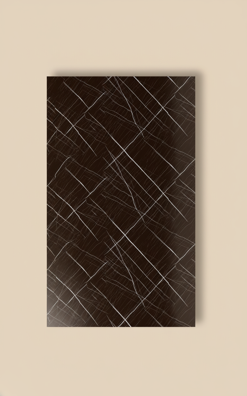 Sahara Black PVC vægpanel 280 x 122 cm – Sort marmorlook, Elegant & vandtæt