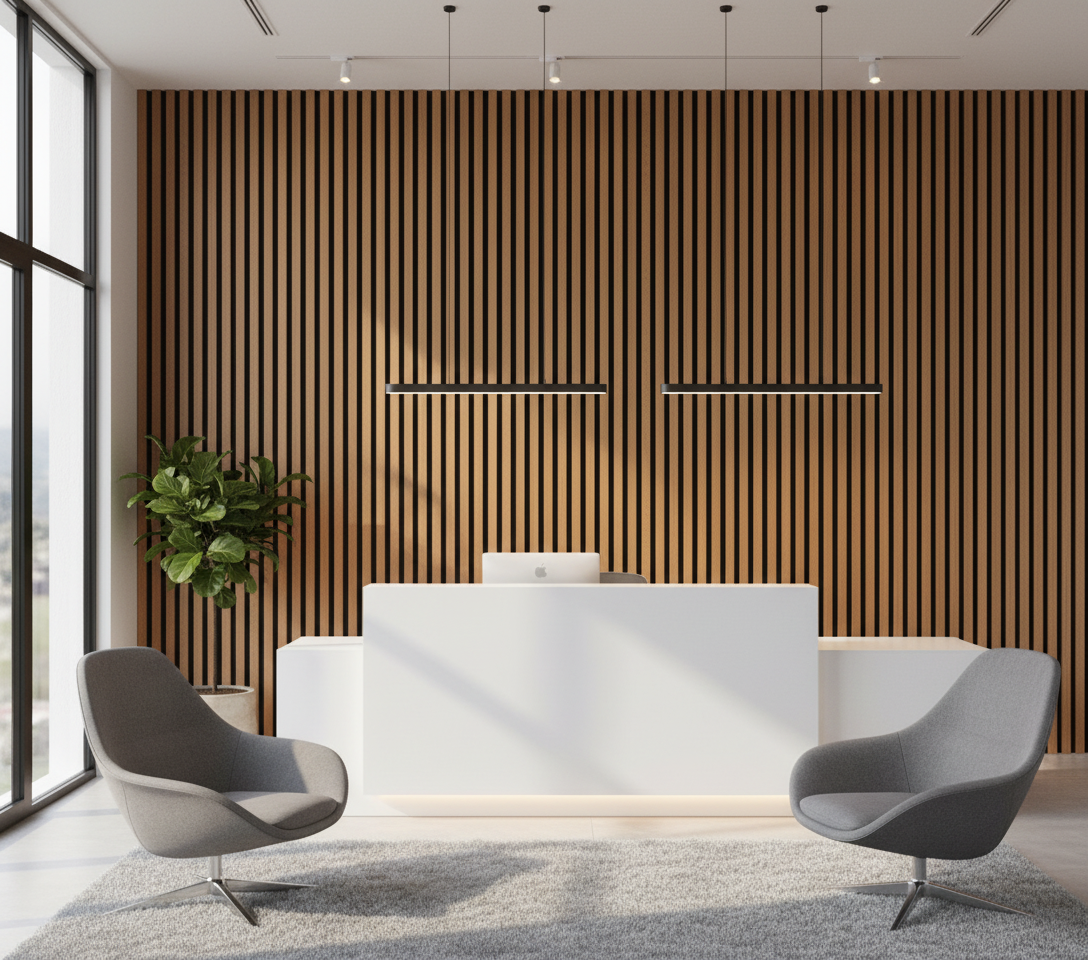 Akustik Wandpaneel Italienische Eiche 275×60 cm – Natürliches Holzdesign mit Schallabsorption