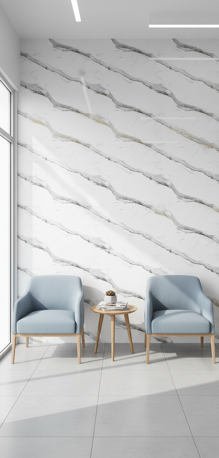 Panele ścienne PVC Golden Nile 280×122 cm – Luksusowa optyka marmuru, wodoodporne