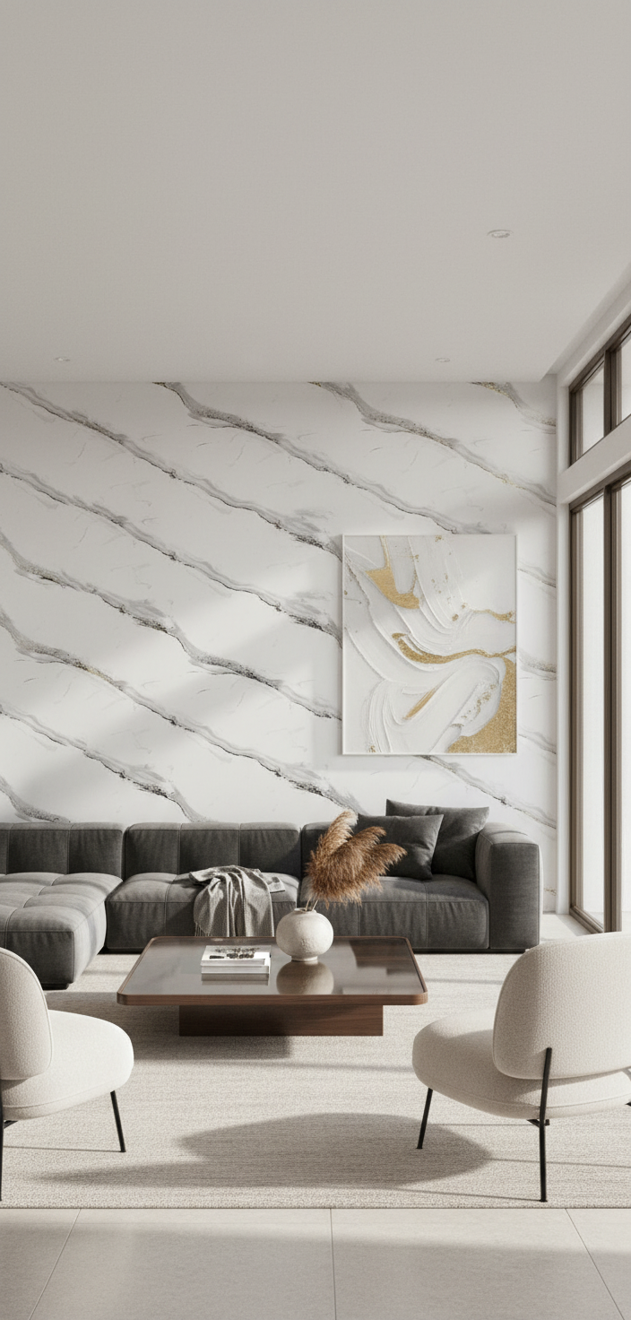 Panele ścienne PVC Golden Nile 280×122 cm – Luksusowa optyka marmuru, wodoodporne