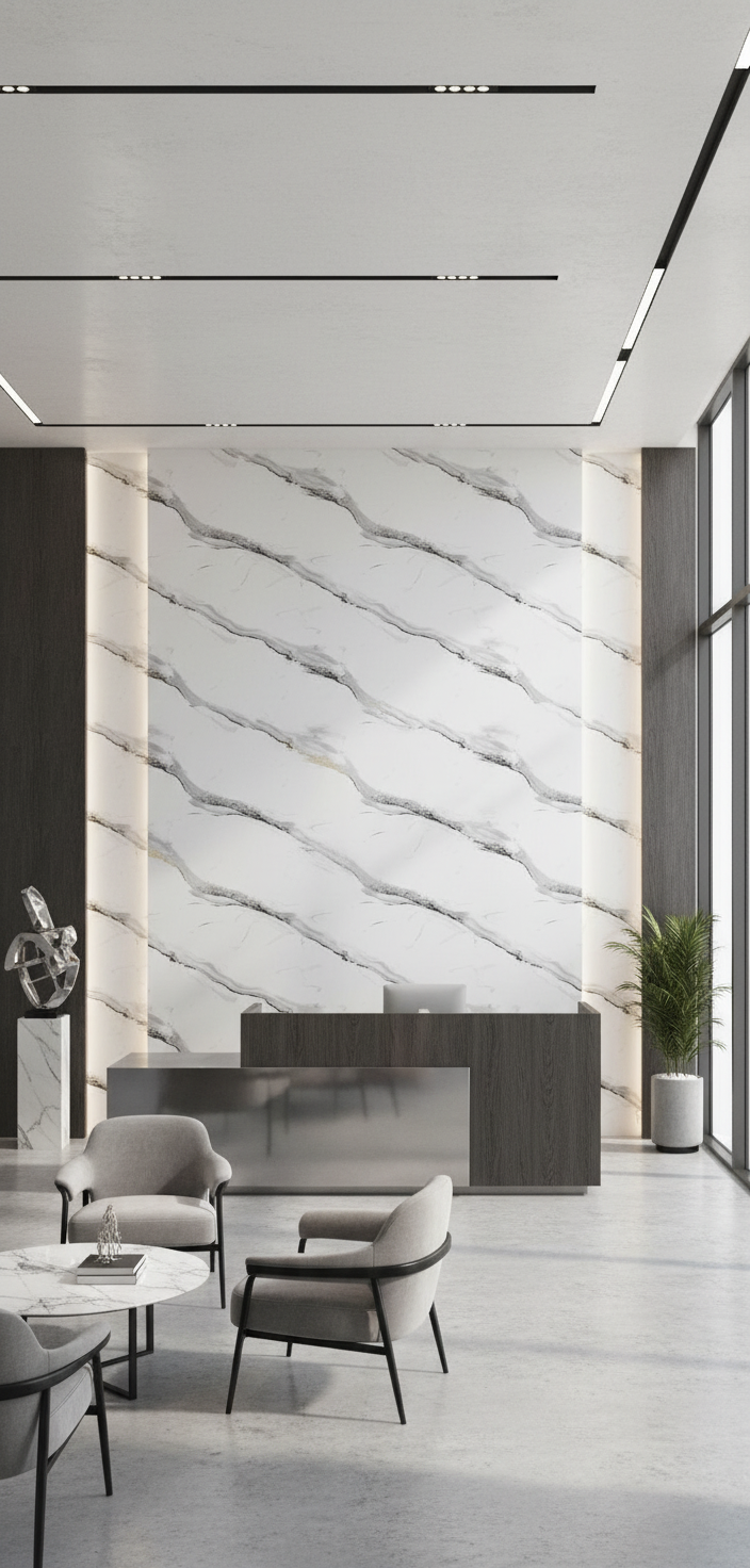 Panele ścienne PVC Golden Nile 280×122 cm – Luksusowa optyka marmuru, wodoodporne