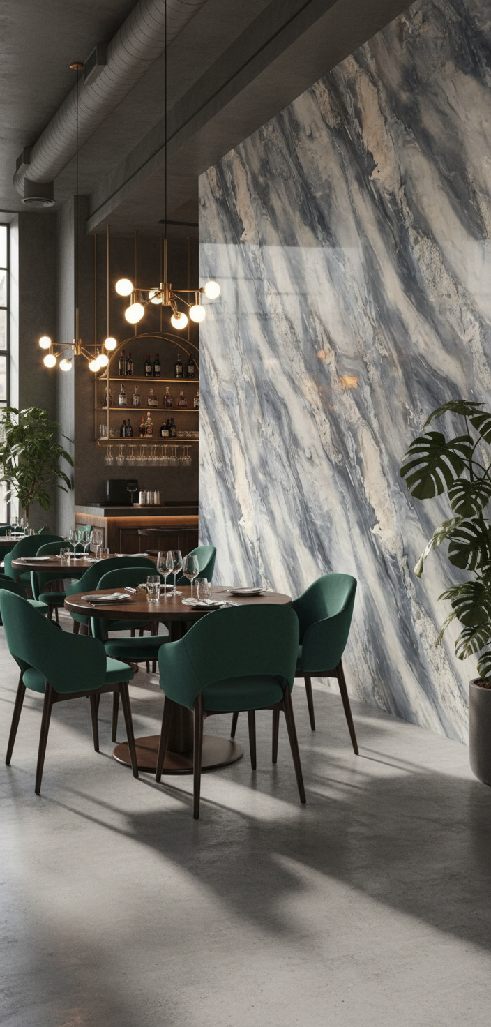 PVC vægpanel Stormgrå 280×122 cm – Premium marmorlook, vandtæt