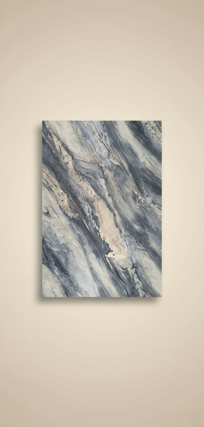 PVC vægpanel Stormgrå 280×122 cm – Premium marmorlook, vandtæt