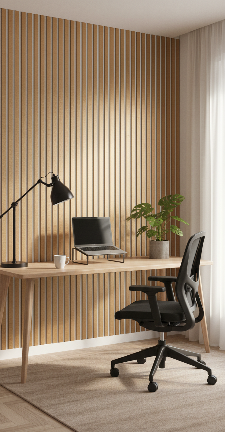 Akustik Wandpaneel Weiß Bronze 275 × 60 cm – Modernes Design & Schallabsorption