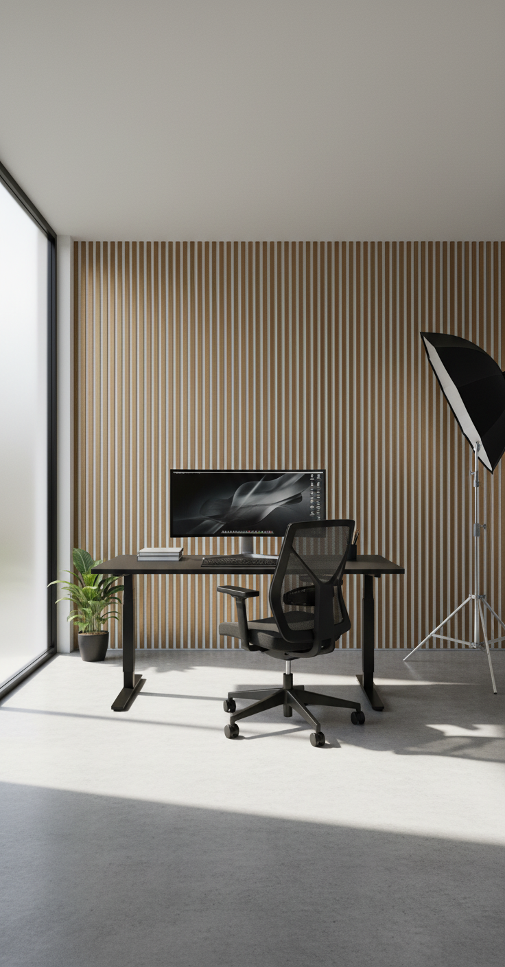 Akustik Wandpaneel Weiß Bronze 275 × 60 cm – Modernes Design & Schallabsorption