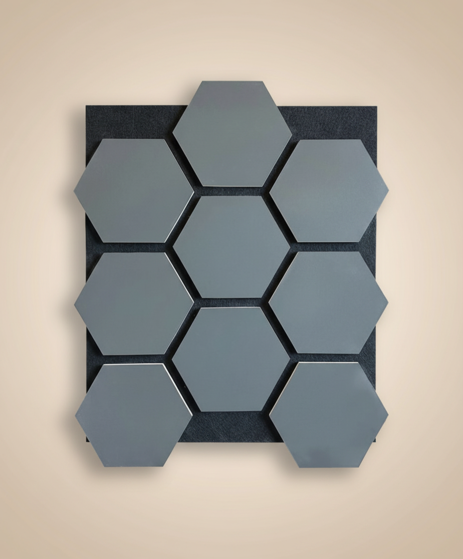 Hexagon Wandpaneel Anthrazit 65 × 80 cm – Modernes Design & Akustische Wirkung