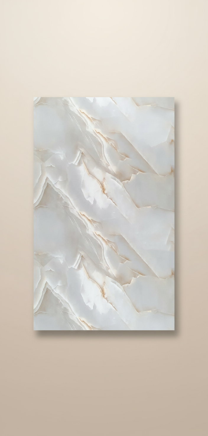 PVC Wandpaneel Onyx Pearl 280 × 122 cm – Wasserfest & Perlmutt-Marmoroptik