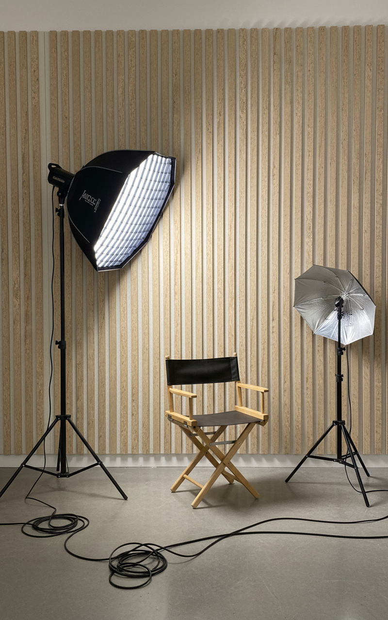 Akustik Wandpaneel Travertin 275 × 60 cm – Steinoptik & Schallabsorption