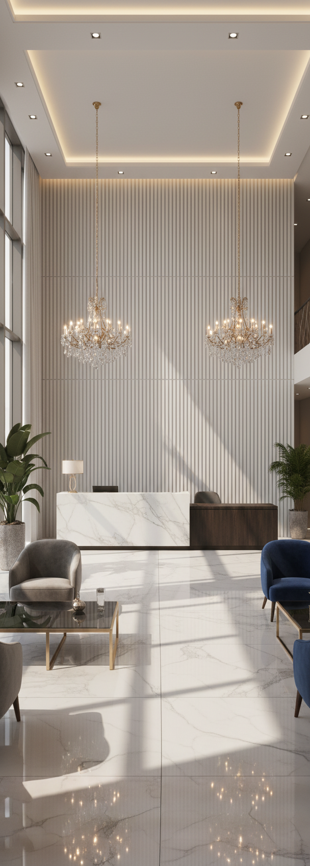 Akustik Wandpaneel Reinweiß 275 × 60 cm – Minimalistisches Design & Schallabsorption