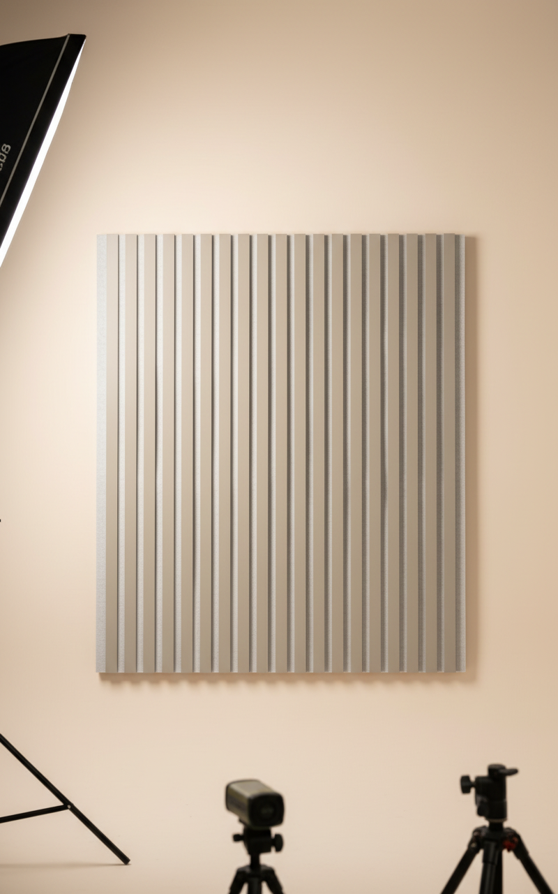 Akustik Wandpaneel Beige & Weiß 275 × 60 cm – Modernes Design & Schallabsorption