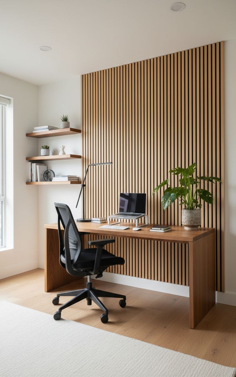 Akustik Wandpaneel Buche 275 × 60 cm – Warme Holzoptik & Schallabsorption